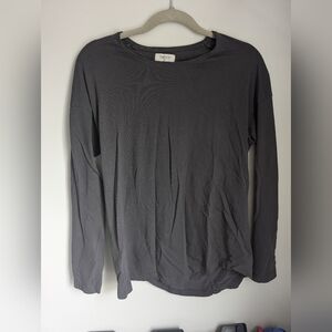 Cloth & Co. Holt Renfrew Organic Cotton Charcoal Grey Long Sleeve Shirt Medium